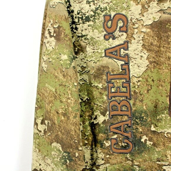 Cabelas Opening Day III Hunting Hoodie Mens Med Camo Green Strata Pouch Pocket - Picture 4 of 8
